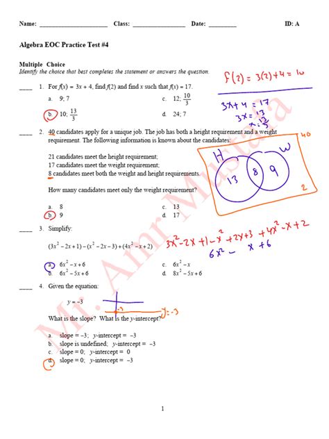 9th Grade Eoc Practice Test