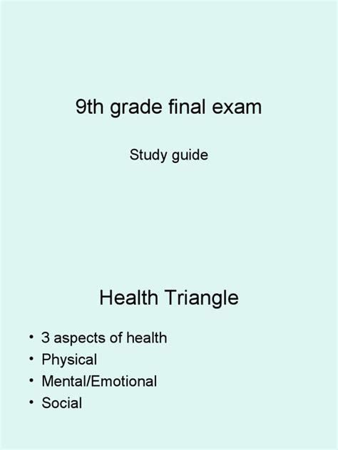 9th Grade Final Exam Study Guide