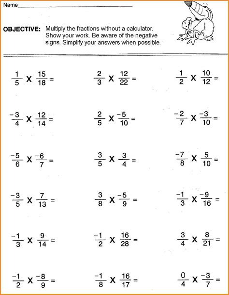 9th Grade Math Worksheets Free Amp Printable Fractions Worksheet For 9th Grade - Fractions Worksheet For 9th Grade