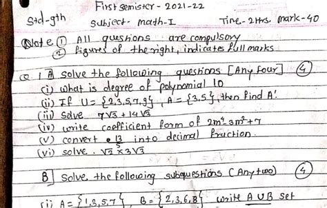 Read Online 9Th Std Maths Question Paper State Board 