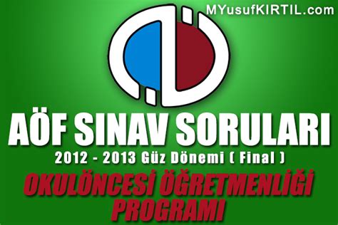 Açıköğretim Fakültesi  Okul Öncesi  .