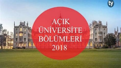 Açık üniversite bölümleri ve puanları 2018