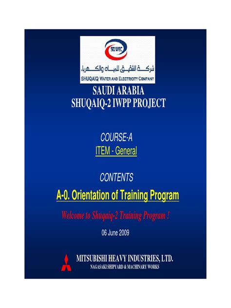 A 0 Orientation of Training Program