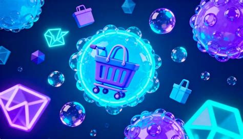 A 3D rendering of abstract geometric shapes and shopping cart ... - muktibox.com