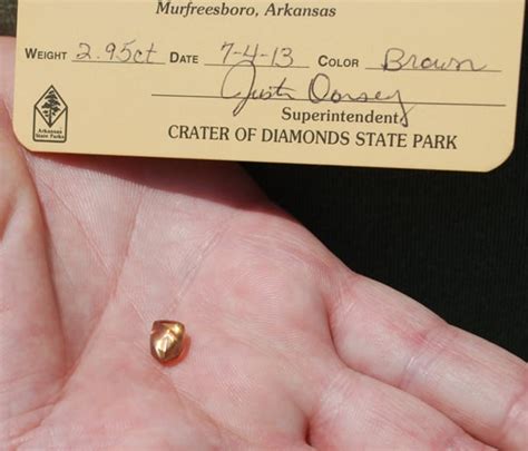 A 7-year-old discovers a 2.95-carat diamond while visiting a state park