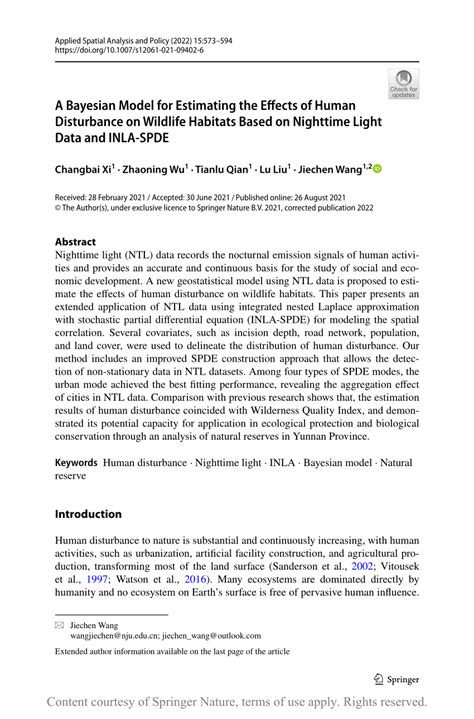A Bayesian Model for Estimating the Effects of Human ... - Springer - wintechmobiles.com