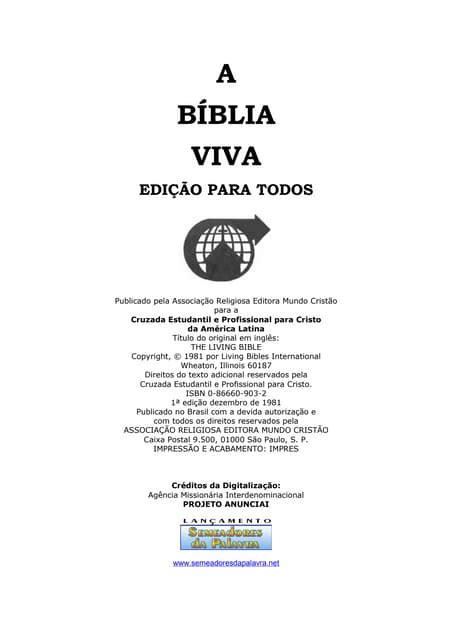A BIBLIA VIVA by Semeadores da Palavra pdf