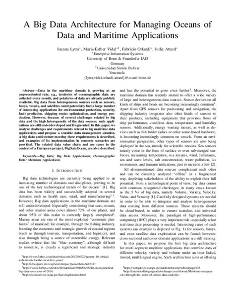 A Big Data Architecture for Managing Oceans of Data and Maritime ... - raincitystudios.com