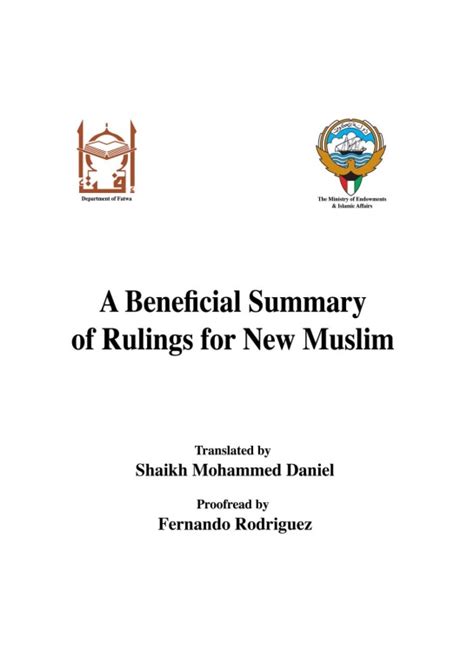 A Beneficial Summary of Rulings for New Muslim eng pdf