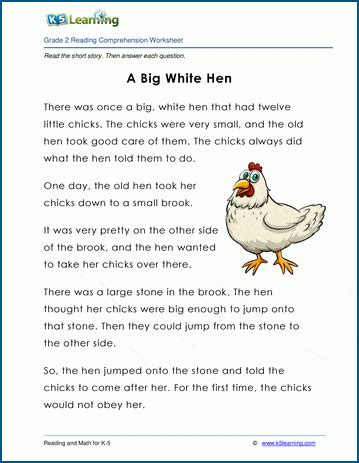 A Big White Hen - K5 Learning