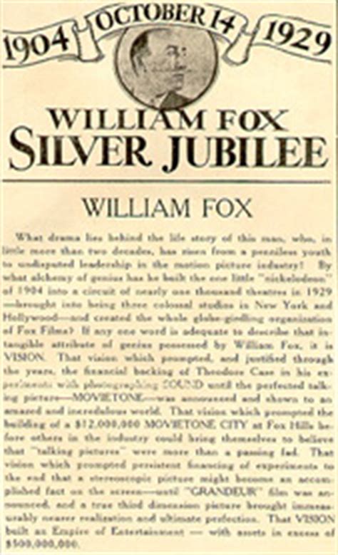 A Biography of William Fox - Dobywood