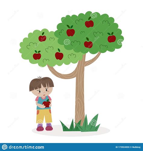 A Boy and an Apple Tree