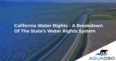 A Breakdown Of The State’s Water Rights System - AQUAOSO