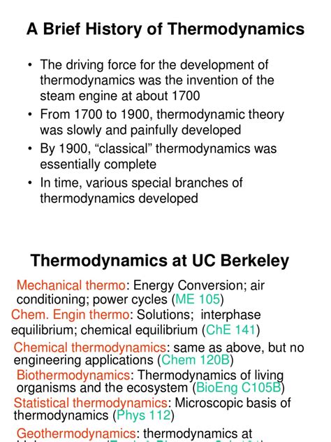 A Brief History of Thermodynamics