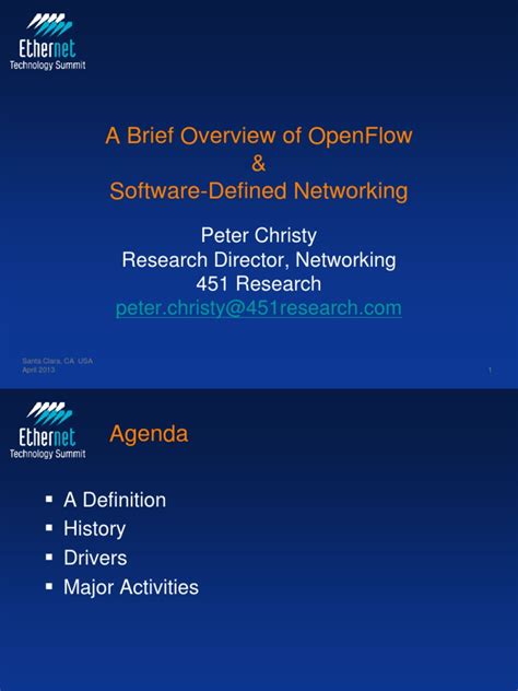 A Brief Overview of OpenFlow Software Defined Networking pdf