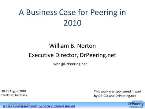A Business Case for Peering ppt
