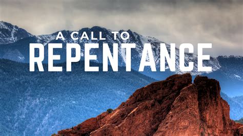 A CALL TO REPENTANCE