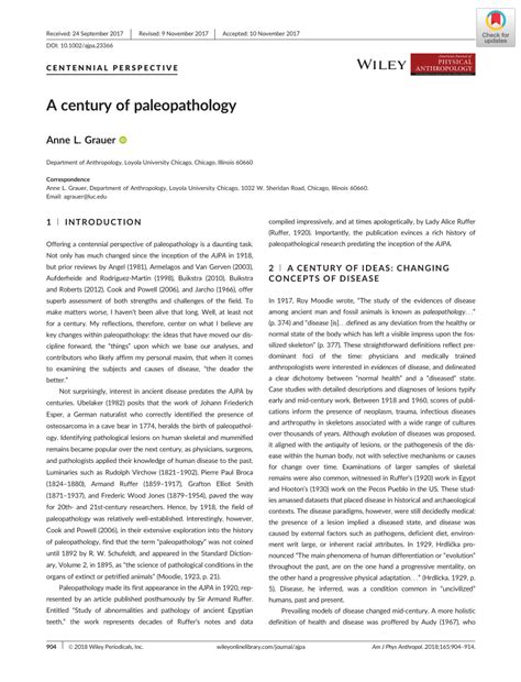 A century of paleopathology - ResearchGate - wintechmobiles.com