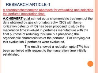 A chromatochemometric approach for evaluating and selecting the perfume ... - wintechmobiles.com