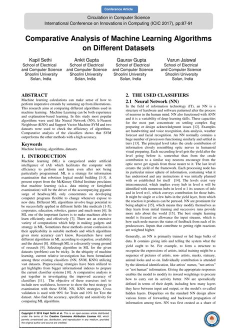 A Comparative Analysis of Machine Learning Algorithms for ... - wintechmobiles.com