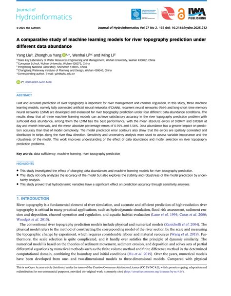 A comparative study of machine learning models for river topography ... - coolestguyplanet.net