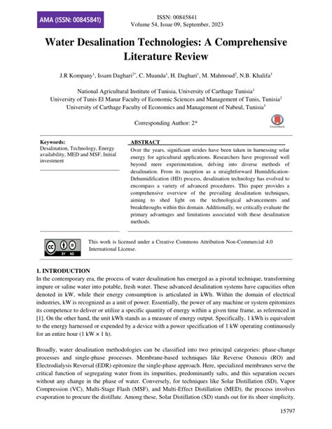 A comprehensive review of major water desalination techniques and ... - wintechmobiles.com