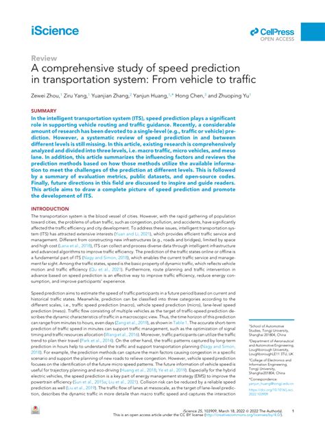 A comprehensive study of speed prediction in transportation system ... - coolestguyplanet.net