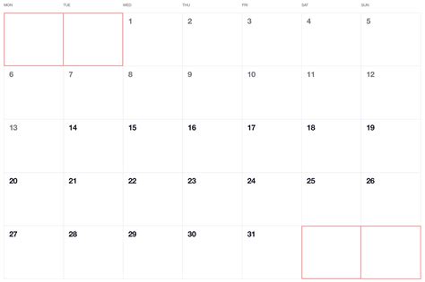 A Calendar in Three Lines of CSS CSSTricks
