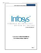 A Case Study on Infosys Technologies Ltd, - Marked by …