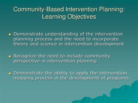 A Community based Intervention To