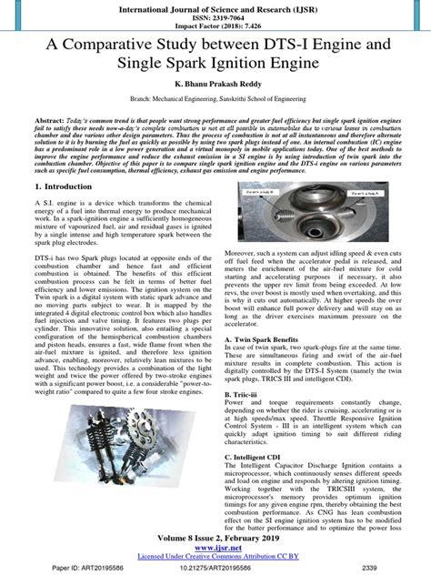 A Comparative Study Between Dts i Engine