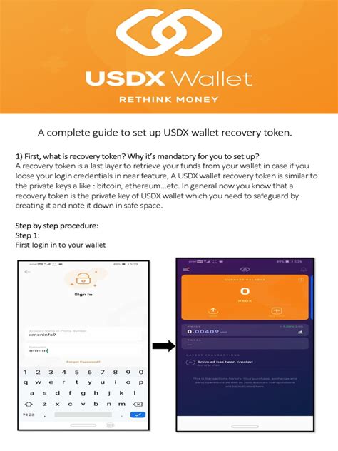 A Complete Guide to Set Up USDX Wallet Recovery Token