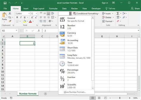 A Comprehensive Guide to Number Formats in Excel