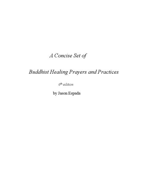 A Concise Set of Buddhist Healing Prayers and Practices pdf