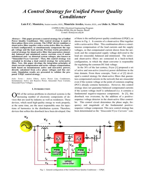 A Control Strategy for Unified Power Quality Conditioner Based On