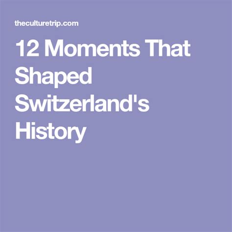 A Critical Moment in Swiss History