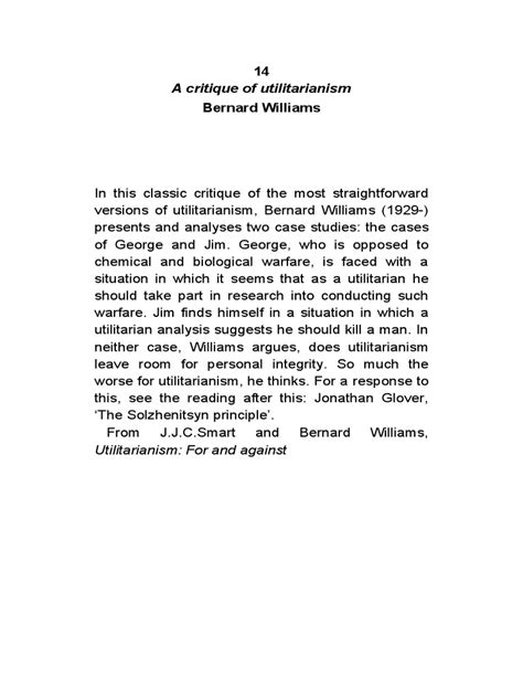 A Critique of Utilitarianism pdf