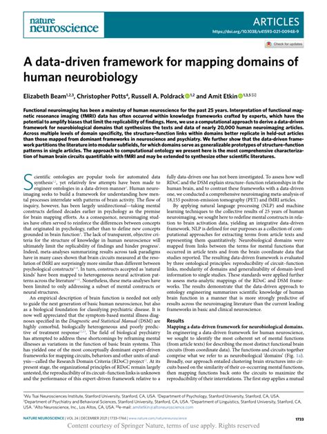 A data-driven framework for mapping domains of human ... - Nature - muktibox.com