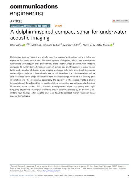 A dolphin-inspired compact sonar for underwater acoustic imaging - raincitystudios.com