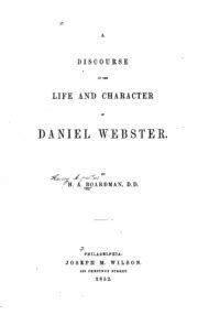 A Discourse On The Life And Character Of Daniel Webster