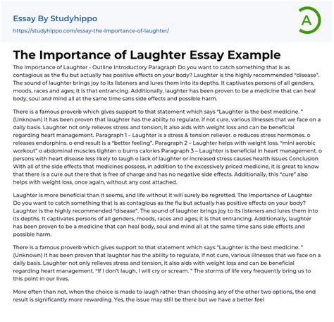 A Essay Power Laughter