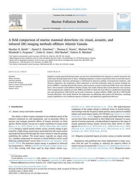 A field comparison of marine mammal detections via visual, acoustic ... - raincitystudios.com