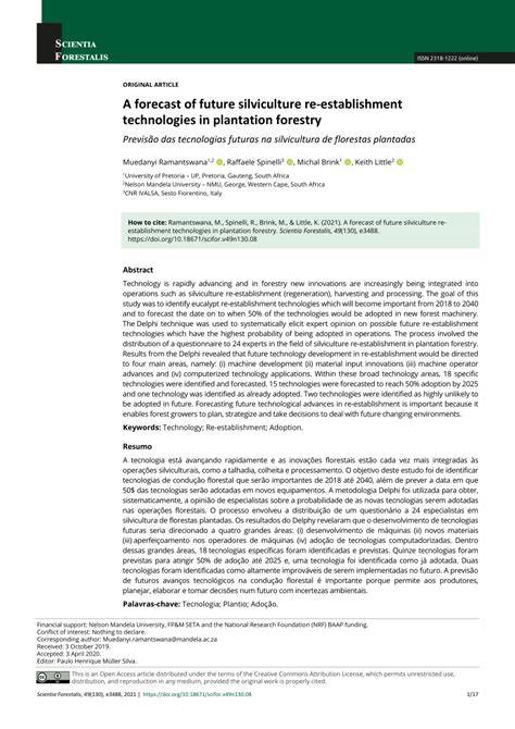 A forecast of future silviculture re-establishment … - raincitystudios.com