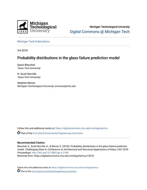 A Failure Prediction Model for Window Glass