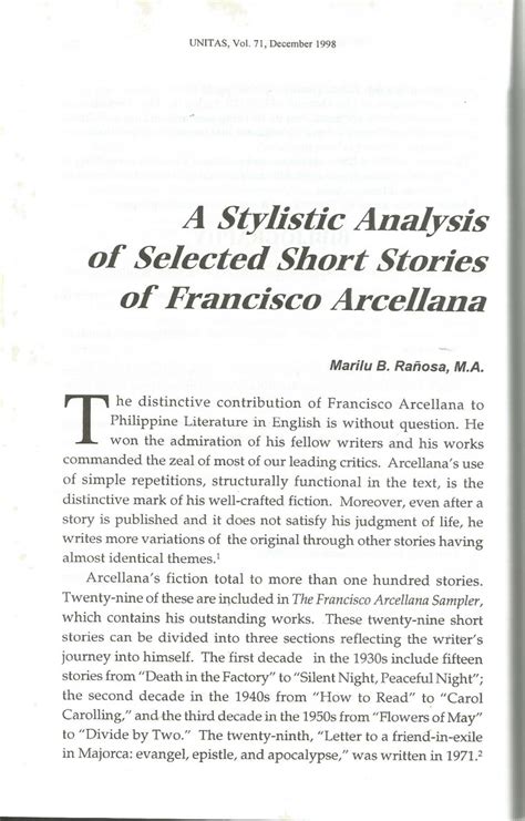 A Feministic Stylistic Analysis of Selected Short Stories