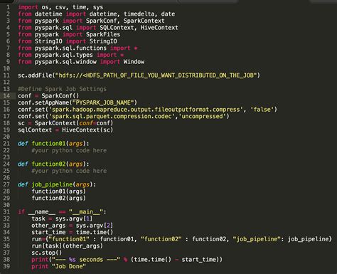 A Flexible PySpark Job (Spark Job in Python) Script Template
