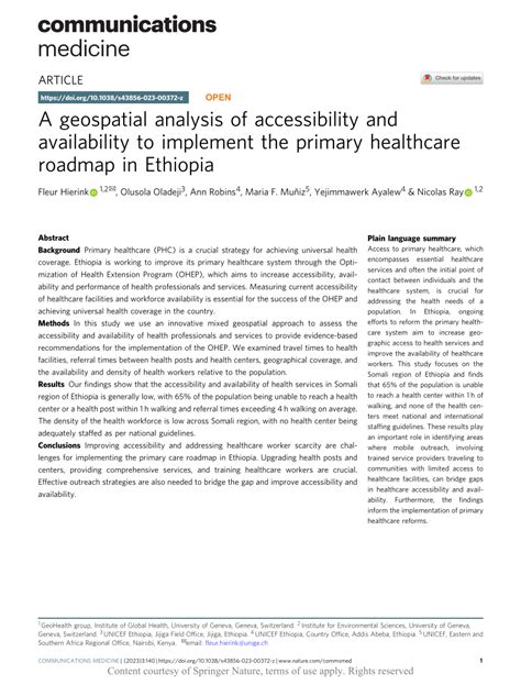 A geospatial analysis of accessibility and availability to implement ... - wintechmobiles.com