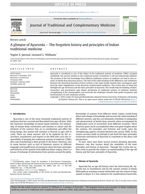 A glimpse of Ayurveda – The forgotten history and principles of Indian ... - wintechmobiles.com