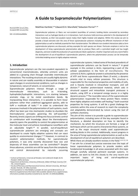 A guide to supramolecular polymerizations - Polymer … - wintechmobiles.com