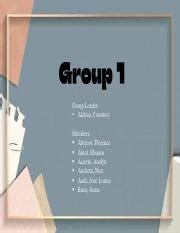 A Group1 Presentation